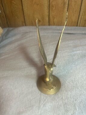 Brass Eagle Figurine Decorative Accent - Gold